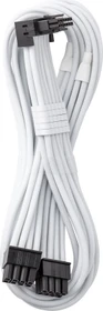 CableMod C-Series Pro, 12VHPWR Kabel, Corsair Type 4, 2x 8-Pin PCIe Stecker auf 16-Pin PCIe 5.0 12VHPWR Stecker, Adapterkabel, 90°, Variante A, weiß, 60cm (CM-PCSR-16P2-RAN60KW-5PW-R-SS)