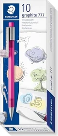 Staedtler graphite 777 Druckbleistift B 0.5mm graphit, rosa, Radierer, 10er-Pack