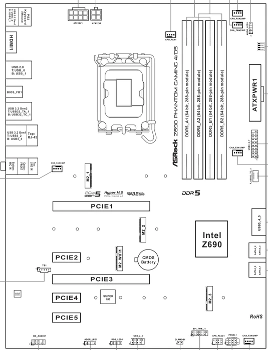 ASRock Z690 Phantom Gaming 4/D5 (Intel 1700)
