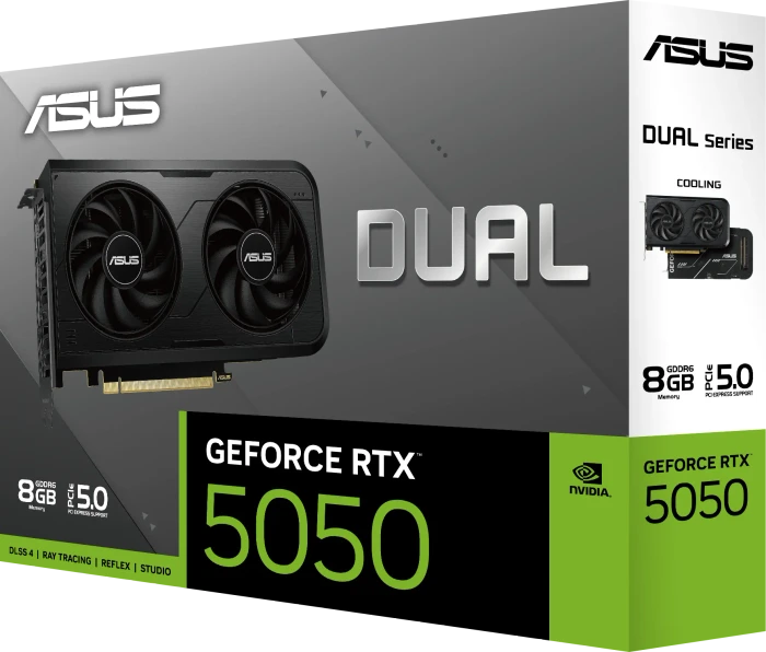 ASUS Dual GeForce RTX 5050, DUAL-RTX5050-8G, 8GB GDDR6, HDMI, 3x DP