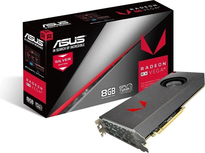ASUS Radeon RX Vega 64 Limited Edition, RXVEGA64-8G-SILVER, 8GB HBM2, HDMI, 3x DP