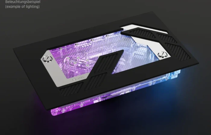 Alphacool Apex Distro Plate Dark Base Pro 901 Black VPP/D5, schwarz, Verteilerplatte