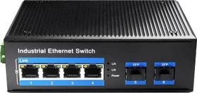 Cudy IG10 Industrial Railmount Gigabit Switch, 4x RJ-45, 2x SFP, 120W PoE+ (IG1004S2P)