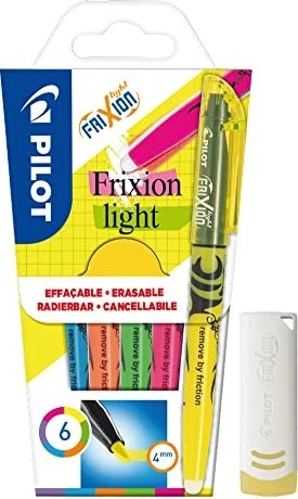 Pilot FriXion Light Textmarker 3.8mm sortiert, 6er-Set