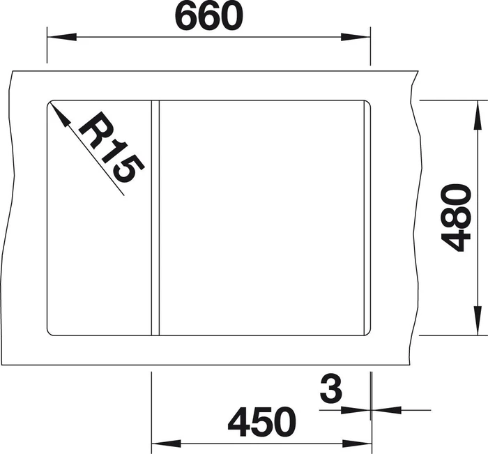 Blanco Metra 45 S Compact Becken reversibel mit Ablauffernbedienung felsgrau