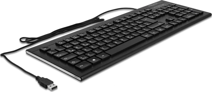 DeLOCK Water-Drop Tastatur kabelgebunden, schwarz, USB, DE