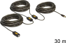DeLOCK Kabel USB 2.0 Verlängerungskabel A/A, 30m (83453)