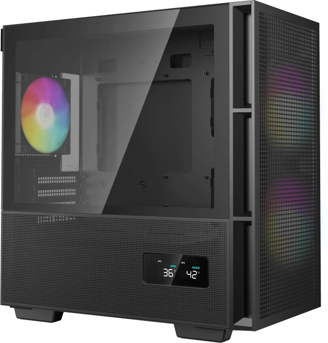 DeepCool CH360 DIGITAL WH, schwarz, Glasfenster