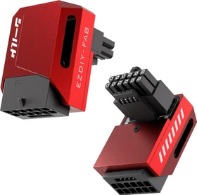 EZDIY-FAB 12V-2x6 Winkeladapter 90°, Variante STD, Sense-Pins an der Unterseite, rot