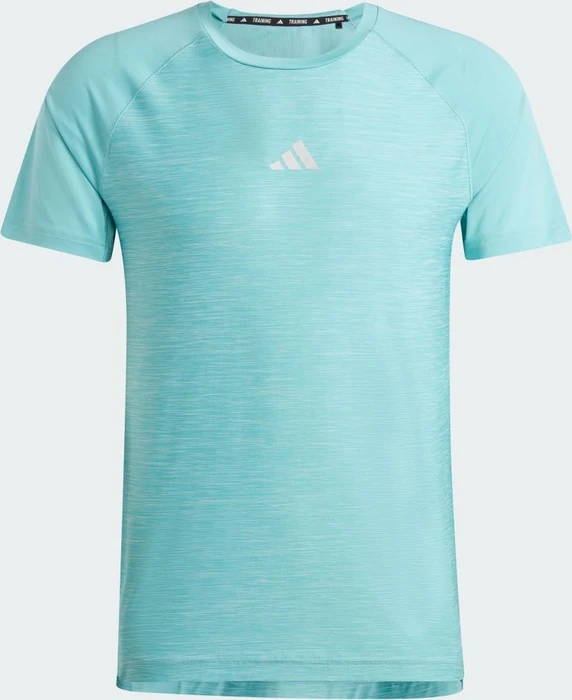 adidas Gym+ Training 3-Streifen Funktionsshirt kurzarm mint tone mel (Herren)