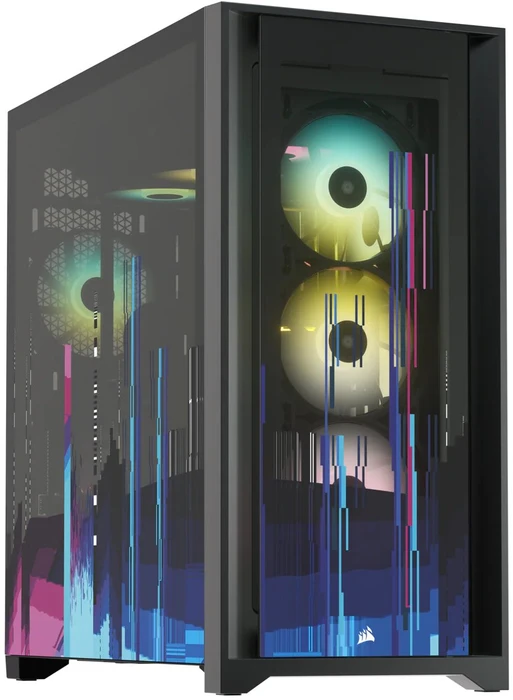 Corsair iCue 5000X RGB Signature Series Glitch, schwarz, Glasfenster