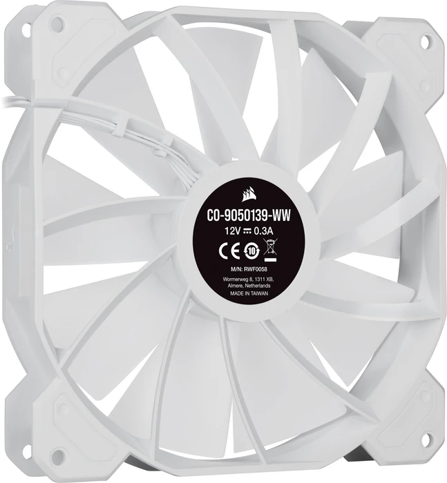 Corsair SP Series iCUE SP140 RGB Elite Dual Fan Kit, weiß, LED-Steuerung, 140mm, 2er-Pack