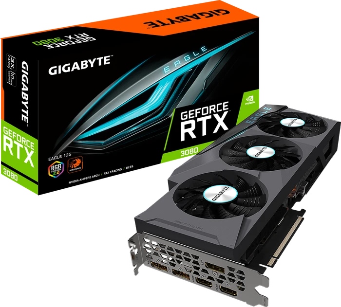 GIGABYTE GeForce RTX 3080 Eagle 10G (Rev. 1.0), 10GB GDDR6X, 2x HDMI, 3x DP