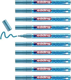 edding 751 Glanzlackmarker blau metallic, 10er-Pack