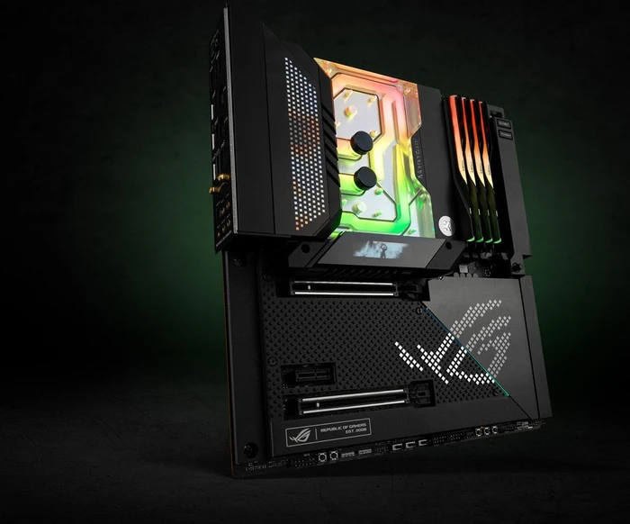 EK Water Blocks Quantum Line EK-Quantum Momentum² ROG Maximus Z690 Extreme D-RGB Monoblock, Nickel, Acryl