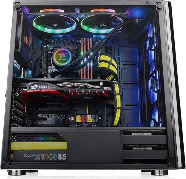 Thermaltake V200 TG RGB, schwarz, Glasfenster