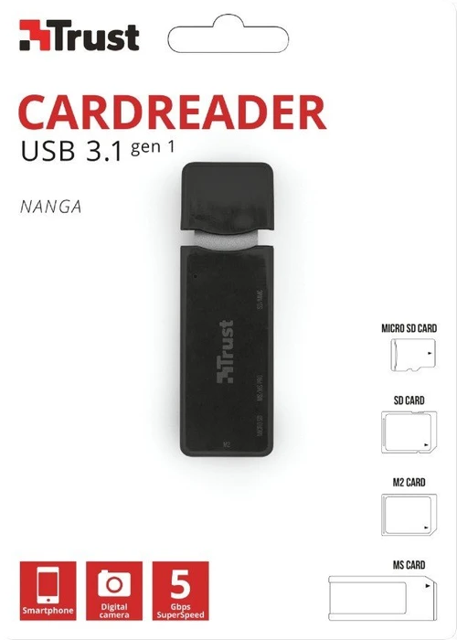 Trust Nanga Multi-Slot-Cardreader, USB-A 3.0 [Stecker]