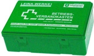 Leina-Werke Betriebsverbandkasten klein mit Wandhalterung grün