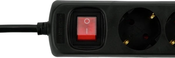 REV Ritter Powersplit-Steckdosenleiste 3+1, 4-fach, 5m, schwarz