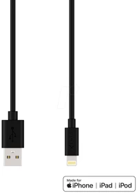 XLayer Premium USB-A/Apple Lightning 1.2m schwarz