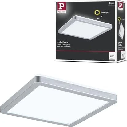 Paulmann Atria Shine Backlight LED Panel 190x190 4000K eckig 11.2W chrom matt