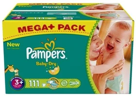 Pampers Baby-Dry Gr.3 Einwegwindel, 4-9kg, 114 Stück