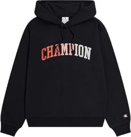 Champion College-Logo Hoodie schwarz (Damen)