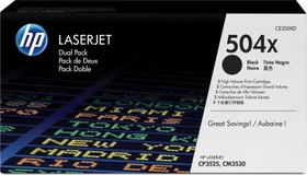 HP Toner 504X schwarz hohe Kapazität, 2er, 2er-Pack