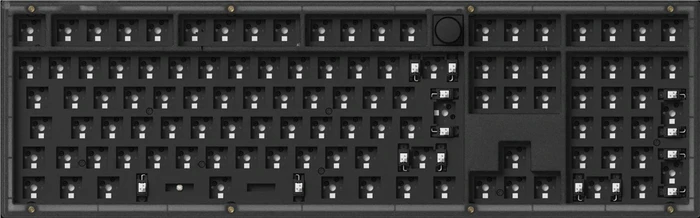 Keychron V6 Knob Version, Frosted Black, PBT, LEDs RGB, hot-swap, Keychron K Pro BROWN, USB & USB-A, DE