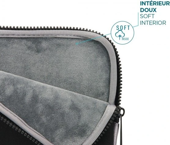 Mobilis Skin 12.5-14" Memory Foam Notebookhülle, schwarz/grau
