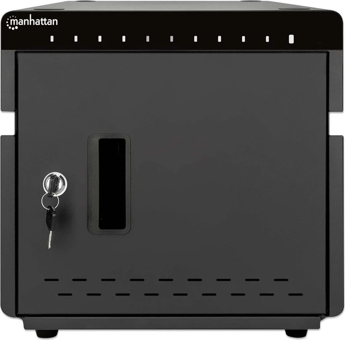 Manhattan 10-Port Mobiler Ladeschrank, Notebook, Tablet und Smartphone, 10 Geräte bis 10.2", versperrbar