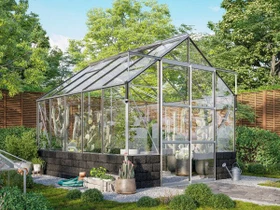 Vitavia Cassandra 8300 ESG 3mm Gewächshaus inkl. Sockel alu/basalt