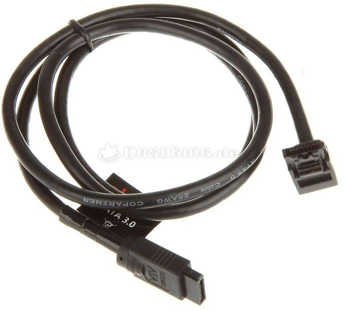 Akasa SATA 6Gb/s Kabel 0.5m gewinkelt mit Arretierung