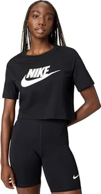 Nike Sportswear Essential T-Shirt kurzarm schwarz/weiß (Damen)