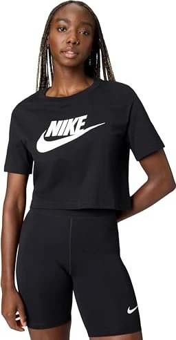 Nike Sportswear Essential T-Shirt kurzarm schwarz/weiß (Damen)