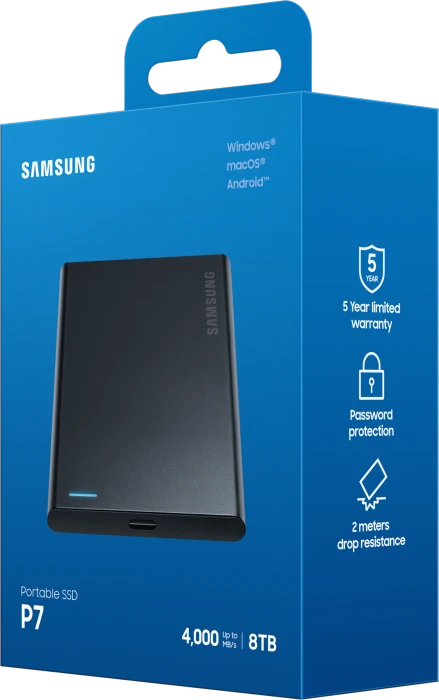 Samsung Portable SSD P7, 8TB, USB4