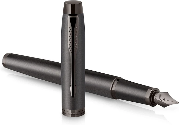 Parker IM Monochrome grau, rechte Hand, mittel, Geschenkbox