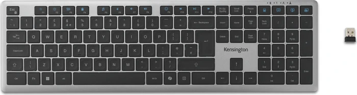 Kensington KB535 EQ Rechargeable Multi-Device Keyboard, Space Grey, USB/Bluetooth, UK