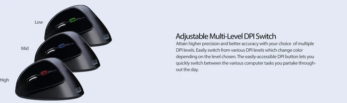 Adesso iMouse E7 Vertical Ergonomic Programmable Mouse schwarz, Linkshänder, USB