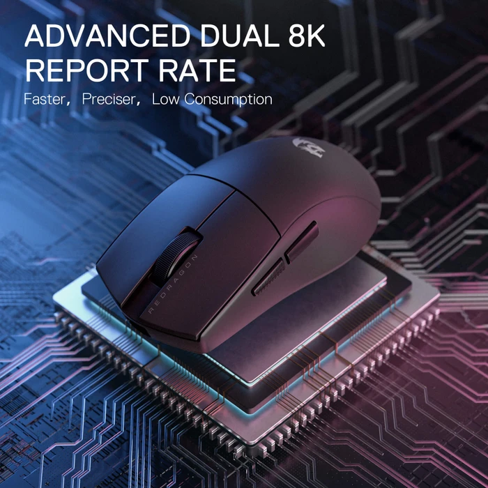 Redragon M916 K1NG Ultra 8K Wireless Gaming Mouse schwarz, USB/Bluetooth