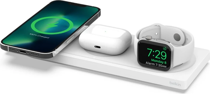Belkin BoostCharge 3-in-1 Charging Pad with MagSafe weiß