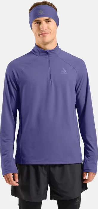 Odlo Essentials Ceramiwarm Midlayer Half Zip Laufshirt langarm skipper blue (Herren)