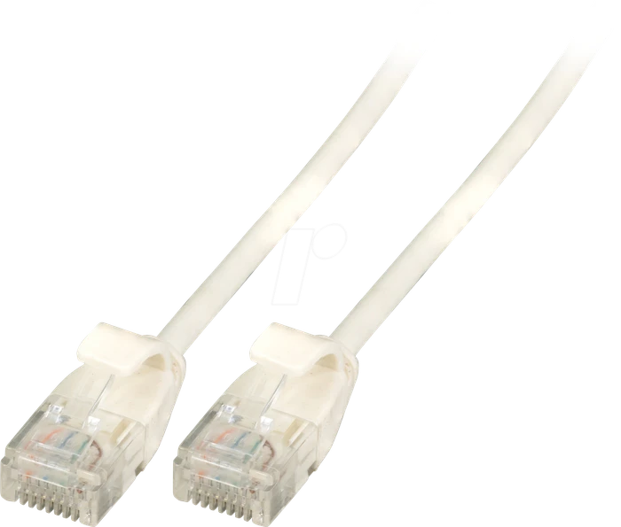 EFB Elektronik TPE Ultraflex kompakt Patchkabel, Cat6a, U/UTP, RJ-45/RJ-45, 0.15m, weiß