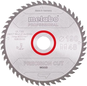 Metabo Precision Cut Kreissägeblatt 48Z, 190x1.4x30mm, 1 Stück