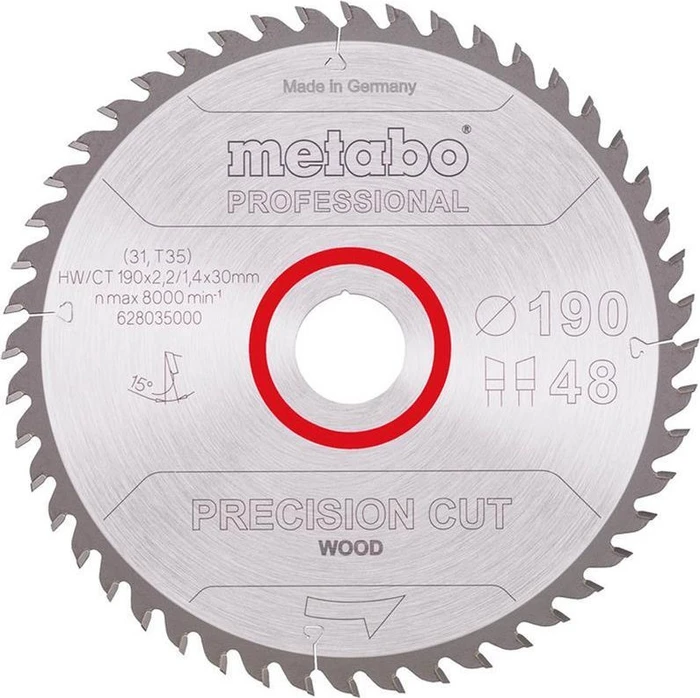 Metabo Precision Cut Kreissägeblatt 48Z, 190x1.4x30mm, 1 Stück