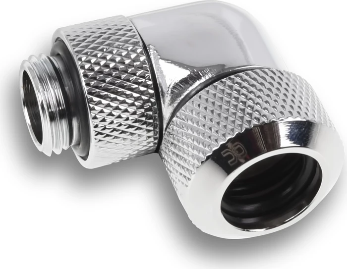 Alphacool Eiszapfen 90° G1/4" auf 13mm HardTube Anschraubtülle, verchromt, 4er-Pack