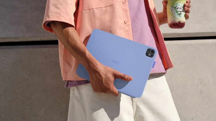 Logitech Flip Folio für iPad Pro 11" (M4/M5) und iPad Air 11" (M2/M3), Lilac, DE