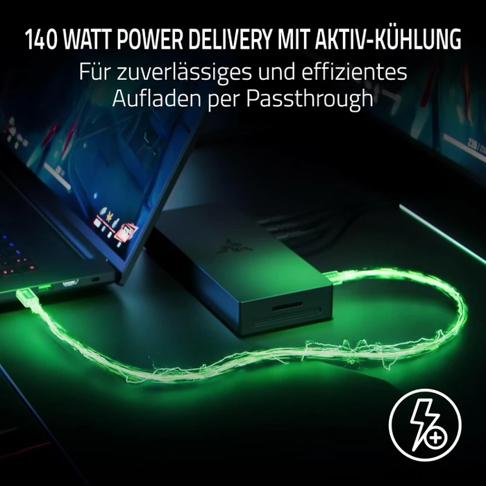 Razer Thunderbolt 5 Dock, weiß, EU, Thunderbolt 5 [Buchse]