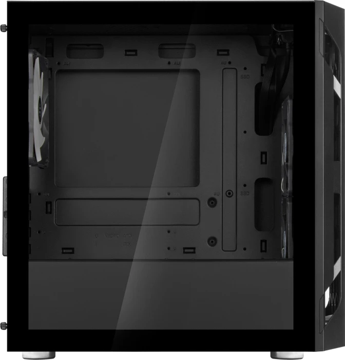 SilverStone Fara H1M Pro, schwarz, Glasfenster