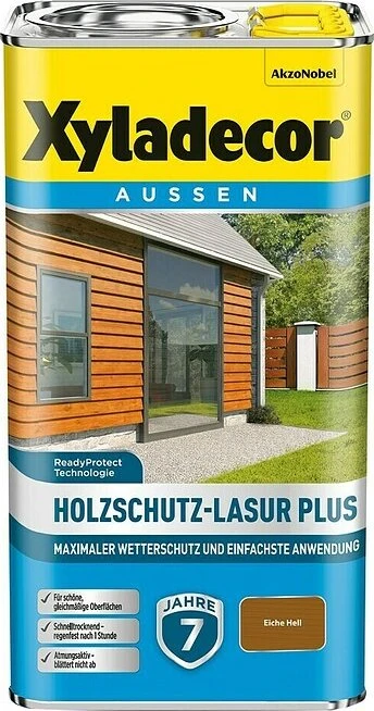 Xyladecor Holzschutz-Lasur eiche hell, 4l